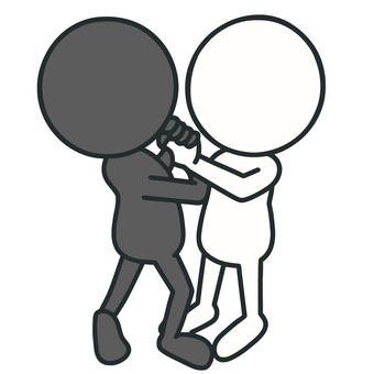 首を絞める人 暴力,脅迫,犯罪,攻撃,抵抗,恐怖,喧嘩,対立,危険,圧力のイラスト素材