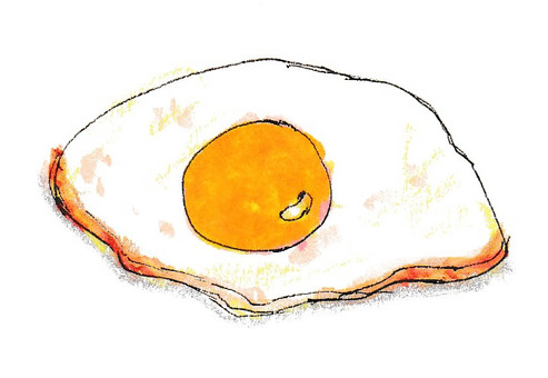 Illustration, fried egg, egg, tamagoyaki, 