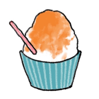 Shaved ice orange, , JPG and PNG