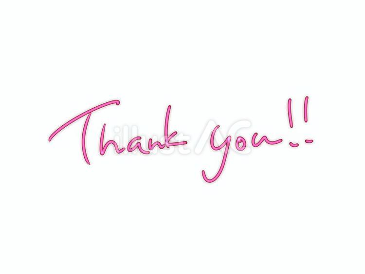 Thank you  ありがとう,メッセージ,文字のイラスト素材