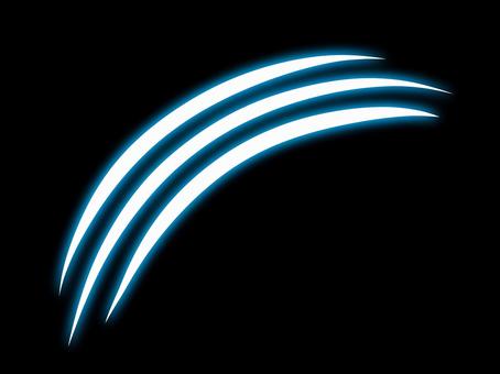 青白い軌跡・光のエフェクト　透過あり 光,青,背景,線,光線,輝き,スピード,動き,流れ,エフェクトのイラスト素材