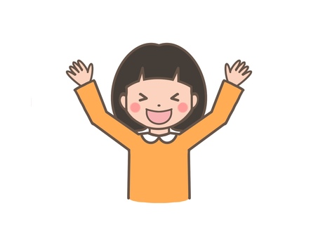 Illustration, girl, a smile, happy, 