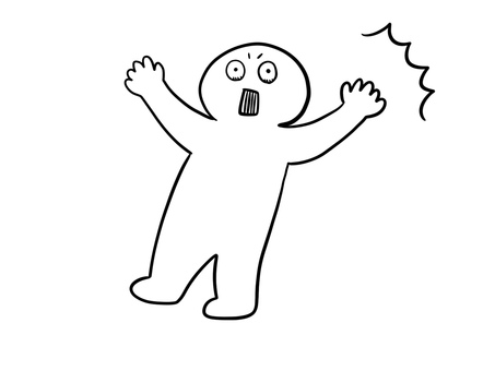 びっくりしている棒人間 びっくりしている棒人間 棒人間,驚き,驚愕,people,人物,シンプル,手書き,手描き,素材,ゆるいのイラスト素材