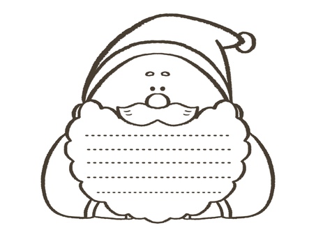 サンタクロースのメッセージフレーム２_２ サンタクロース,サンタ,ヒゲ,髭,男性,白髪,クリスマス,帽子,かわいい,シンプルのイラスト素材