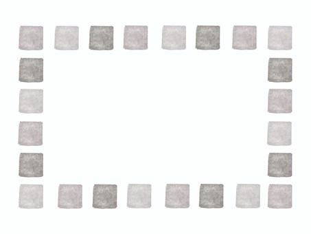 水彩スクエアふんわりフレーム（グレー）