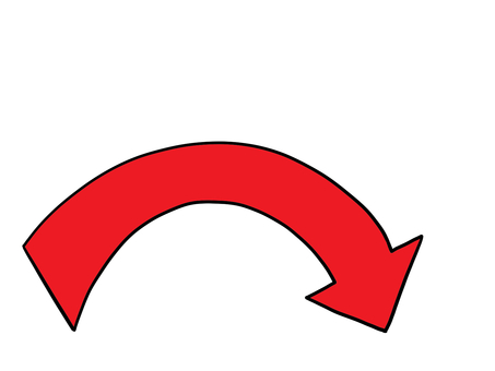 Illustration, arrow, curve, red, 