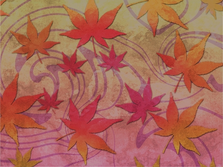 紅葉の背景素材【流線】 紅葉,秋,背景,流線,壁紙,葉,グラデーション,和,もみじのイラスト素材