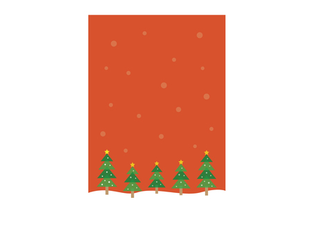シンプルなクリスマスツリーの背景（縦） クリスマス,背景,フレーム,壁紙,枠,バナー,ツリー,雪,ポストカード,カードのイラスト素材