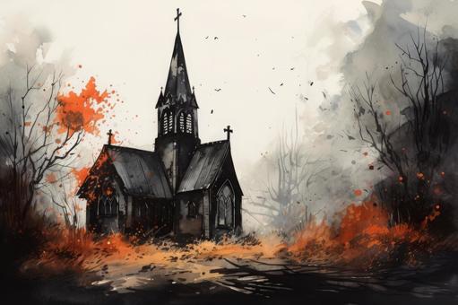 Illustration, church, building, appearance, 