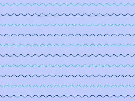 青と水色の波線パターン