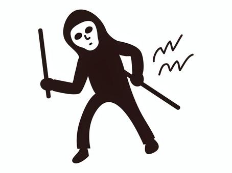 不審者シルエット4 不審者シルエット4 人物,シルエット,不審者,犯人,泥棒のイラスト素材