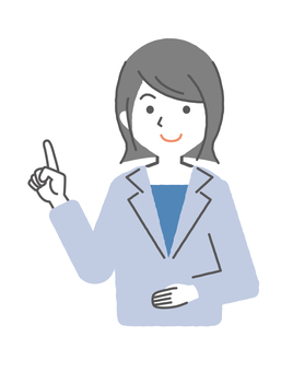 ビジネス女性指差し 女性,パソコン,会社員,エンジニア,ビジネスウーマン,ビジネスマン,笑顔,働く,仕事,元気のイラスト素材