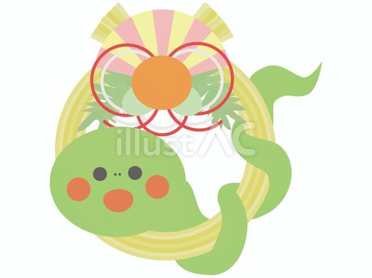 しめ縄の蛇(巳) 巳,巳年,へびのイラスト素材