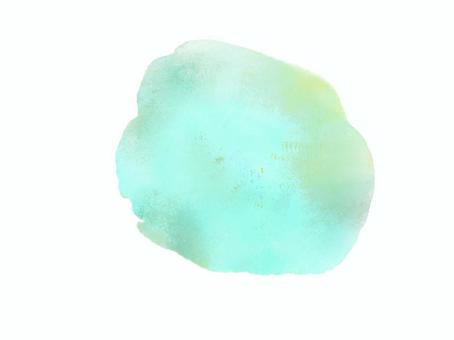 淡い水色の水彩絵具のにじみ＿ポストカード webデザイン,ポストカード,絵具,水彩絵具,水彩,フレーム,枠,装飾,雫,にじみのイラスト素材