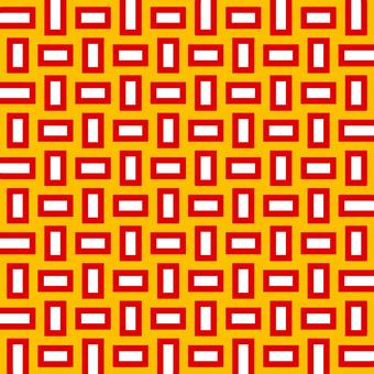 長方形の律動 長方形,模様,幾何学,パターン,黄色,赤,白,対称性,規則性,連続のイラスト素材