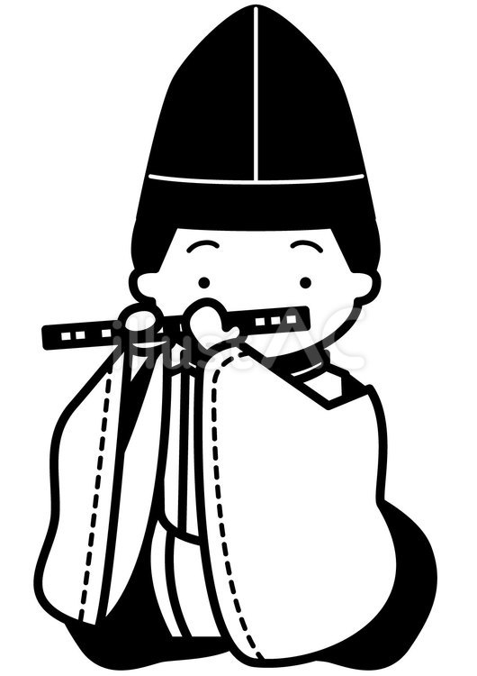 龍笛-1c 龍笛,高麗笛,神楽笛のイラスト素材