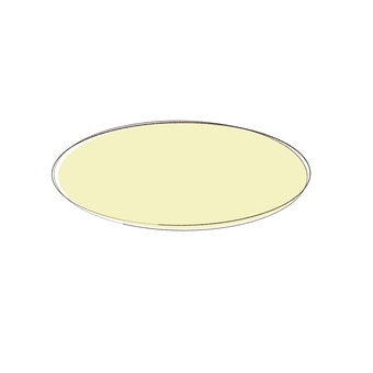 楕円フレーム　YELLOW タイトルボックス,自由記入,枠,手書き,かわいい,おしゃれ,くすみカラー,見出し,目立つ,ワンポイントのイラスト素材