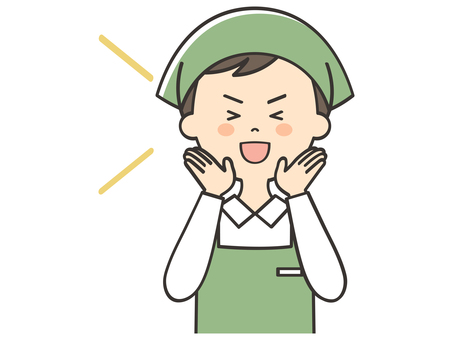 応援する男性店員 応援する男性店員 頑張れ,叫ぶ,呼ぶ,声かけ,集客,応援,声援,お知らせ,注目,店員のイラスト素材