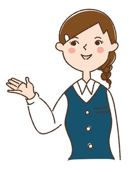 女員工指導, 员工, 指南, 女子, JPG, PNG 和 AI