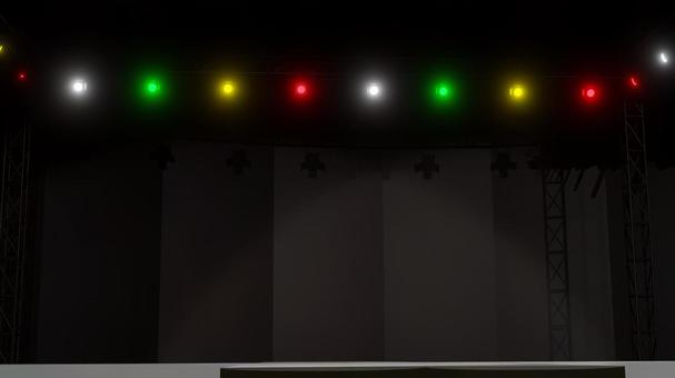 ステージ1-1 ステージ,照明,支柱,台,カラフルのイラスト素材