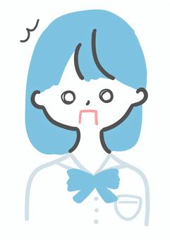 驚く女子生徒 女の子,驚く,びっくりのイラスト素材