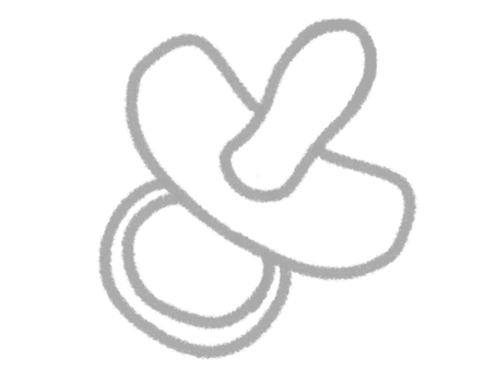 Illustration, pacifier, gray, infant, 