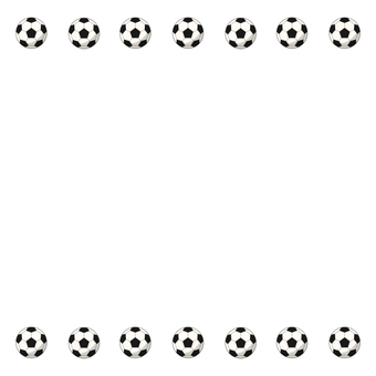 サッカーボールのフレーム サッカーボール,フレーム,シンプル,かわいい,スポーツ,球技,素材,装飾,白背景,ボールのイラスト素材