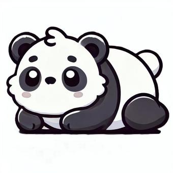 Cute panda lying down, JPG Cute panda lying down, panda, animal, tiny, JPG