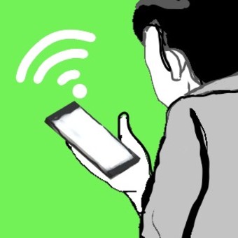 wifi wifi,圏内,通信,手書き,シンプルのイラスト素材