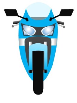 バイク104 バイク,二輪車,自動二輪車,ツーリング,オートバイ,モーターサイクル,電動バイク,正面,シンプル,ユニークのイラスト素材