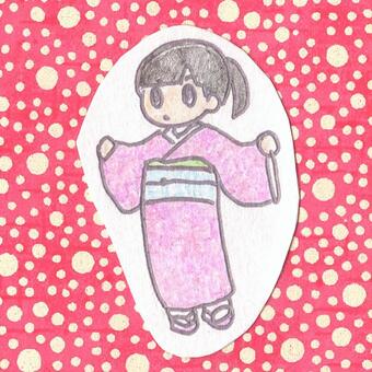 Girl in kimono, kimono, japanese women, kimono, JPG