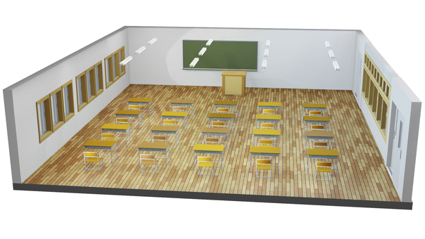 教室 教室,学校,クラス,塾,教育,スクール,授業,教場,組,席のイラスト素材
