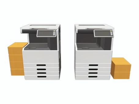 複数台のコピー機 コピー機,印刷,複写機,コピー,用紙,複合機,スキャン,ビジネス,学校,事務のイラスト素材