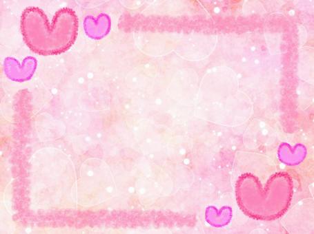 Heart's crayon style frame, heart background, heart frame, love letter, JPG, PNG and EPS