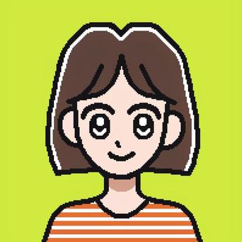 Illustration, dot picture, female, icon, 