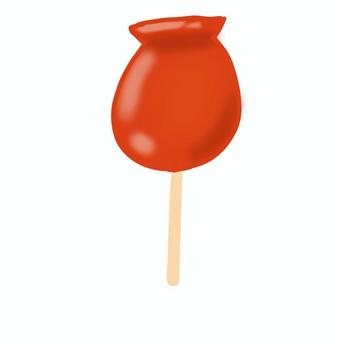 りんご飴 りんご飴,リンゴ飴,りんご,飴,夏祭り,屋台,お菓子,シンプル,赤,果物のイラスト素材