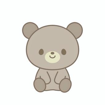 おすわりしているくまのイラスト