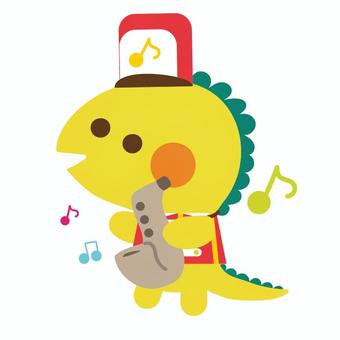 どうぶつ音楽隊 恐竜 どうぶつ音楽隊 恐竜 恐竜,トカゲ,動物,生き物,擬人化,キャラクター,音楽,マーチング,バンド,可愛いのイラスト素材