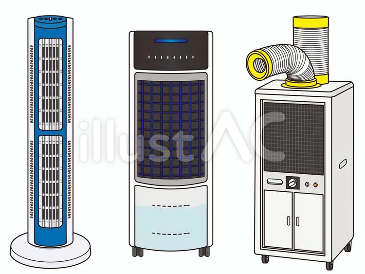 冷風機 冷風機,送風,冷気のイラスト素材