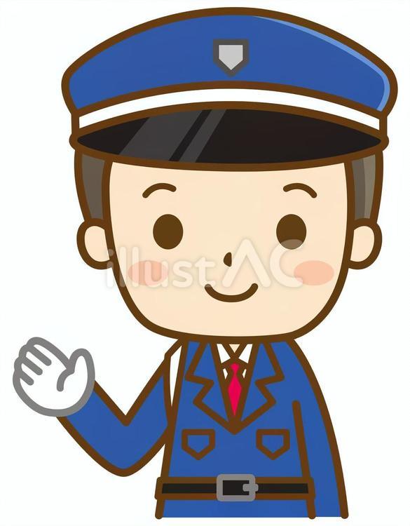 警備員の男性 警備員,警備,守衛のイラスト素材
