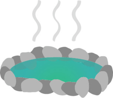 Hot spring, hot spring, icon, fashionable, JPG, PNG and AI