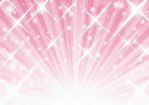 可愛くてゴージャスなキラキラした集中線 集中線,効果線,光,星,ゴージャス,ピンク,背景のイラスト素材