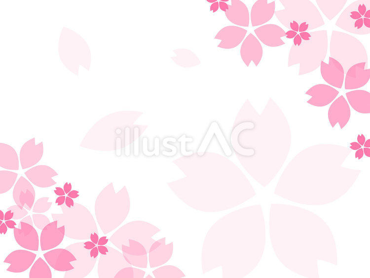 桜の背景 可愛い,ピンク,フレームのイラスト素材