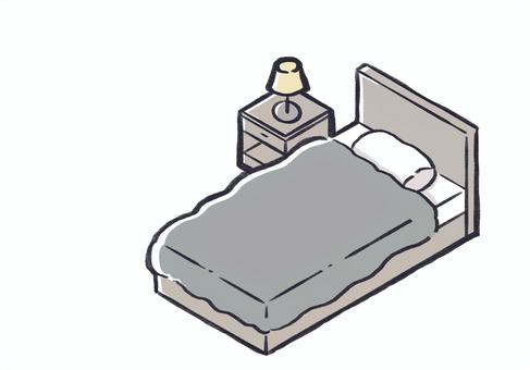 Illustration, isometric, dimensional, bed, 