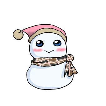 雪だるま 雪だるま,ゆきだるま,冬,雪,かわいいのイラスト素材