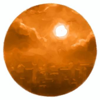 夕焼け1 風景,夕焼け,秋,カット,寂しいのイラスト素材