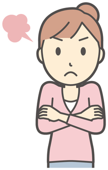 Illustration, get angry, housewife, mama, 