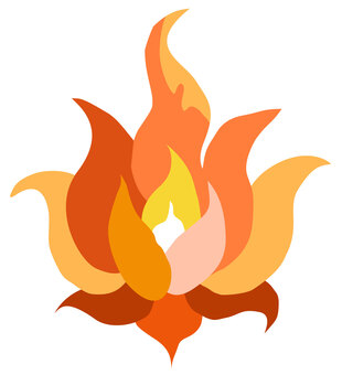 定番素材446＿炎エフェクト 炎,火,燃える,熱い,火事,焚き火,ファイヤー,燃焼,炎上,火炎のイラスト素材