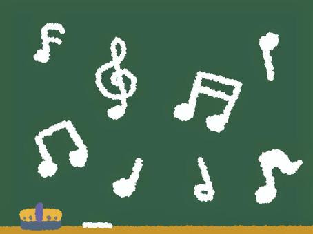 黒板の音符