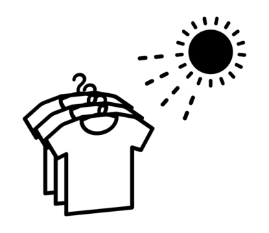 Illustration, sun dried sun, laundry, to dry, 